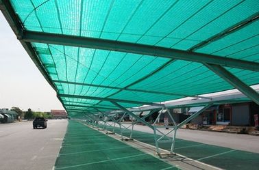 Dark Green Sun Naungan Hdpe Netting Untuk Parking Lot 85gsm - 300gsm