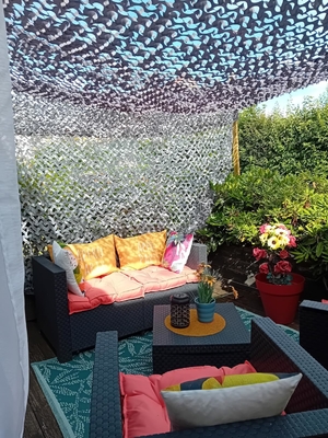 Polyester Oxford Kamuflase Sail Shade Anti UV Untuk Perlindungan Matahari