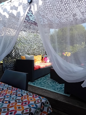 Polyester Oxford Kamuflase Sail Shade Anti UV Untuk Perlindungan Matahari